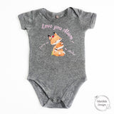Premium Baby - Body „Mama Fuchs“ | personalisiert für Jungs und Mädchen | 100% Bio – Baumwolle