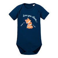 Premium Baby - Body „Mama Fuchs“ | personalisiert für Mädchen und Jungs | 100% Bio – Baumwolle