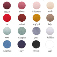 Halstuch mit Namen - GRAU - Musselin - verschiedene Farben und Größen - personalisiert