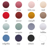 Halstuch mit Namen - STEIN ROT - Musselin - verschiedene Farben und Größen - personalisiert