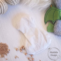 Baby Wärmekissen -  DRACHEN Entchen mit Namen - waschbar - Bio-Dinkel - Kirschkerne - Traubenkerne