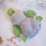 Baby Wärmekissen -  DRACHEN Entchen mit Namen - waschbar - Bio-Dinkel - Kirschkerne - Traubenkerne